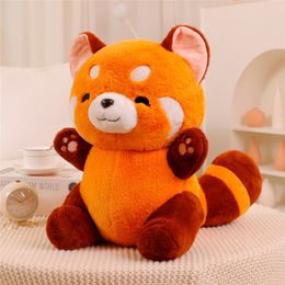 Adorable Red Panda Plush Toy 23cm Cute Panda Stuffed Animal Plushie Doll Gift for Kids Girlfriend Birthday Holiday