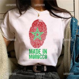 Men's T Shirts Maroc Morocco Top Women Y2K Harajuku Manga Shirt Girl Anime Funny Clothes Casual O-Neck