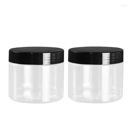 Storage Bottles 30pcs Empty Cosmetic Container 5oz 150ML Cream Jar Dia.68 Packaging Box Refillable Bottle Transparent Plastic Pots With Lid