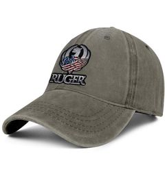 Stylish Ruger American Flag Metal Logo Black Unisex Denim Baseball Cap Cool Classic Hats 357 Magnum Gun America 1949 Deer Skull Ar7039400