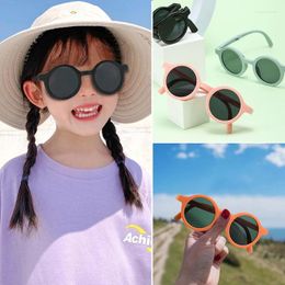 Sunglasses Frames Children's Folding Round Boys Girls Vintage Sun Glasses Summer UV Protection Pocket Car Classic Kids Eyewear