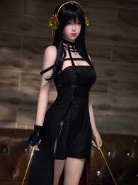 2024 Newest 158cm Cosplay Anime Sex Dolls For Men With Beautiful Face Lifelike Full Skeleton Small Breast Silicone Dolls