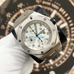 Luxury Chronograph Watches Audemar Pigue Men's Wristwatch Royal Oak Offshore Chronograph Perpetual Calendar 25854TI Titanium Mechanical Automatic Watch FUN90