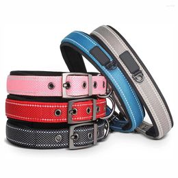 Dog Collars Heavy Duty Dogs Soft Neoprene Padded Adjustable Reflective Nylon Pet Collar For Small Medium Large