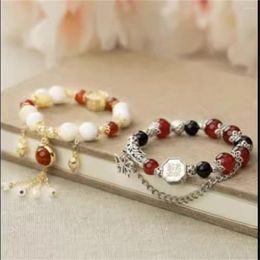 Charm Bracelets 1pcs Creative Vintage Tian Guan Ci Fu Hua Cheng Xie Lian Bracelet Jewellery Beaded Hand Chain Jewellery Women Men Gift