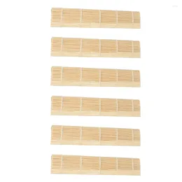 Dinnerware Sets 6Pcs Sushi Rolling Mat Natural Pad For Home Restaurant Homemade Maker Supplies