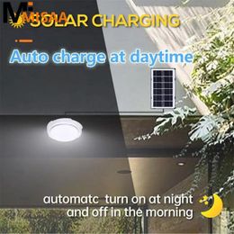 Garden Decorations Solar Ceiling Light Ip65 Waterproof With Line Corridor Indoor Outdoor Lighting Remote Control Smart