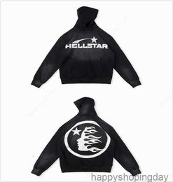 Hellstar Hoodie Designer Hoodies Sweatshirts Portrait High Street Tide Hip Hop Thickened Athleisure Hand Painted Pockets Womens Sweaters Hoody 01i7s3