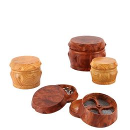 Smoke grinder manual four-layer resin drum tobacco crusher wine barrel grinder Ecprq