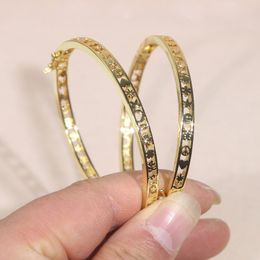 New Arrival Designer Hollow Heart Star Bangle Gold Colour Lucky Eye Bracelet Highly Polished for Women Men Hiphop Fashion Jewellery