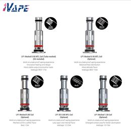 SMOK LP1 Replacement Coil 5pcs Multiple Resistances 0.8ohm/0.9ohm/1.2ohm Meshed and MTL Coils Leak Proof Design Compatible with NOVO 4 (Mini)/Pozz Pro/Nfix Pro/RPM 25W Kit