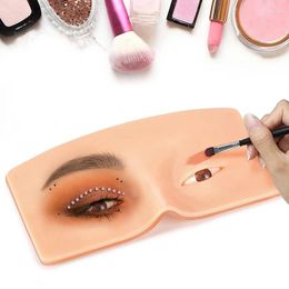 Makeup Brushes Perfect Aid To Practising Silicone Face Eye Practise Board Pad Bionic Skin For Make Up Eyelash