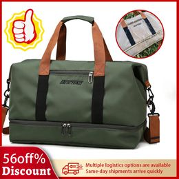 BWBW Fashion Men Women Large Capacity Travel Bag Sports Waterproof Messenger Wet and Dry 240104