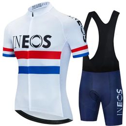 Set Maglia da ciclismo Set Pantaloni Uomo INEOS Abbigliamento estivo da uomo Gel Set sportivo Giacca da mountain bike Abbigliamento Costume Tricuta Outfit Mtb 2