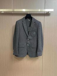 Men's Suits 2024 Autumn/Winter Business And Leisure High End Customized Manual Cutting Top Fabric Handsome Suit Coat