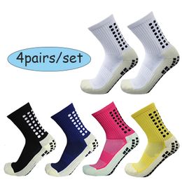 Sports Men Women Grip Football Socks Nonslip Silicone Bottom Wearresistant Breathable Rugby Baseball Soccer 240104