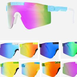 2023 Original Pits VIPERS Sport google TR90 Polarised Sunglasses for men/women Outdoor windproof eyewear 100% UV Mirrored lens gift53