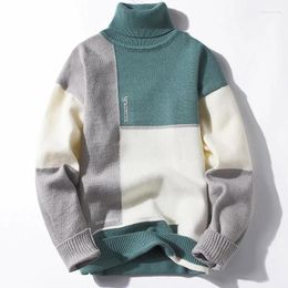 Men's Sweaters 2024 Winter Men Turtleneck Cashmere Sweater Trend Plush Thick Bottoming Solid Colour Casual Fashion Male Warm Pullovers