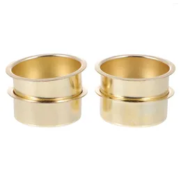 Candle Holders 4 Pcs Metal Cup Tin Containers Lids Xmas Sample Pillar Iron Votive Tealight Holder Travel