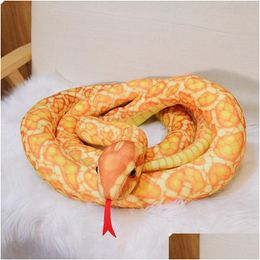 Stuffed Plush Animals Prank Cartoon Snake P Toy Simation Animal Large Doll Drop Delivery Toys Gifts Dhizw