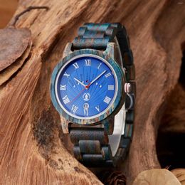 Wristwatches 2024 Men's Wrist Watches Japanese Movement Quartz Stylish Wood Watch Analogue Casual Wooden With Gift Box