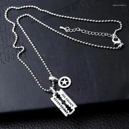 Chains Old European Design Leaf Letter Pentagram Vintage Pendant Necklace Fashion Jewelry Gift