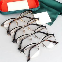 New High-quality G0413 frame men eye-brow glasses lightweight plank metal big square fullrim for prescription eyeglasses Goggles 5213b