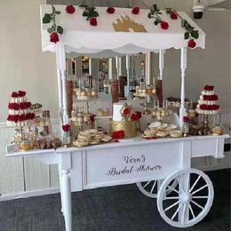 Decorative Plates Sweet Wedding Candy Cart Float Dessert Table Display Rack Decoration Party Market Stall Mobile Wheeled