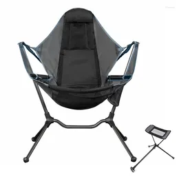 Camp Furniture Outdoor Chairs Folding Grey Foldable Hammock Lounger Recliner Camping Rocking With Carry Bag