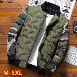 Mens Autumn Winter Jackets Coats Outerwear Clothing Camouflage Bomber Jacket Men's Windbreaker Thick Warm Male Parkas Military 240103