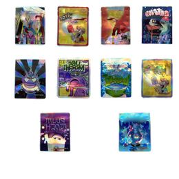 Wholesale Holographic Packing Bags Stand pouch custom laser 35g plastic Zip Lock Retail Bag Mylar pack Qdrkn