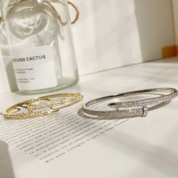 Designer Screw Bangle Bracelet Nails Love Luxury Jewelrys Carer Original Trendy 18K Gold Diamond for Women Men Nail Bracelets Silver Jewelry Bracelet SP09