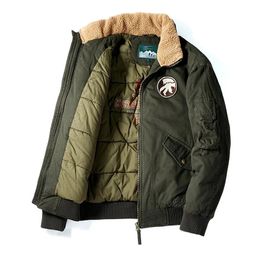 Mcikkny Men Winter Flight Bomber Jackets Warm Thermal Outwear Coats For Male Top Clothing Size M-4XL Windbreak 240103