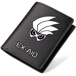 Ex Aid wallet Kamen Rider purse No continue Photo money bag Masked Cartoon leather billfold Print notecase
