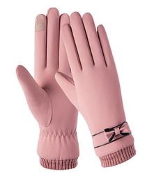 Five Fingers Gloves Fashion Winter Women Windproof Waterproof Internal Plush Warm Lady Mittens Touch Screen Skinfriendly Soft Fem37417924