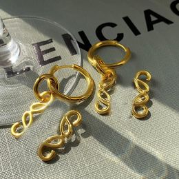 Gestüt Ohrringe Designer für Frauen 14K Gold Platted Square Abnehmbares Gestütsmarke Design mit Box Party Hochzeiten Schmuck Geschenk