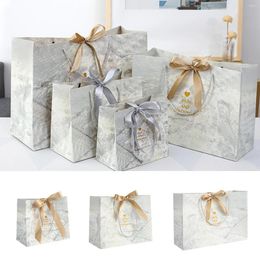 Gift Wrap Paper Reusable Bag Large Medium Wedding Birthday Party Favour Present With Marble Pattern Shopping