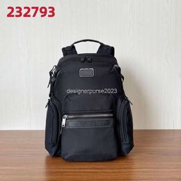 Bookbag TUMIIS 0232759d Luxury Mens Back Pack Books Handbag Designer New Men's Bags Alpha Backpack Bravo Roll Top Casual Fashion Computer 3miv