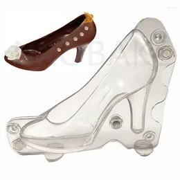 Baking Moulds Big Size 3D High-Heeled Shoe Plastic DIY Chocolate Mould Stereo High Heels Lady Shoes Candy Cake Decorating Tools