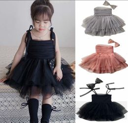 Girls star printed Bows suspender dresses kids lace tulle tutu dress children feather embroidery long sleeve knitted sweater cardigan Z6487