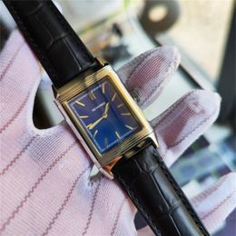 U1 Designer Top AAA 27x46mm Reverso Watch Newest Mirror Face Ultra Thin Stainless Steel Japan Quartz Men Women Watches High Quality Waterproof Wristwatch
