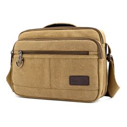 Retro Canvas Bag Man's Handbag Over His Shoulder Light Outdoor Travel Shoulder Bag Large Capacity Widen Retro Messenger Bag 240125