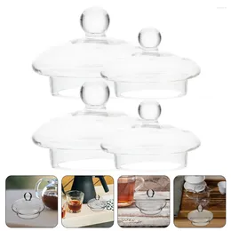 Dinnerware Sets Teapot Lid Glass Tea Cover Strainer Kettle Replacement Accessories Strainers Colanders Pot Caps Lids Covers Infuser