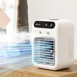 Electric Fans New Portable Mini Air Conditioner Cooler Fan Water Cooling Fan Air Conditioning air cooler For Office Mobile Air Conditioner YQ240104