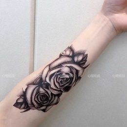 Makeup Bohemian Blue Suhua Rose Mermaid Waterproof Tattoo Sticker Simulated Water Transfer Printing