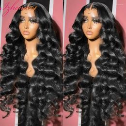 Density 13x6 Lace Frontal Wig 30 Inch Brazilian Transparent Human Hair Wigs For Women Pre Plucked Loose Wave Front