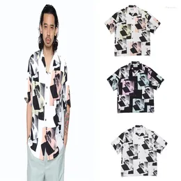 Men's Casual Shirts WACKO MARIA CHET BAKER Sing Short Shirt Men Women Hawaii Clothes