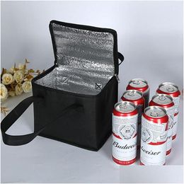 Dinnerware Sets Portable Thermal Insated Cooler Box Large Outdoor Cam Lunch Bento Bags Trips Bbq Meal Drink Zip Pack Picnic Drop Deli Dheuo