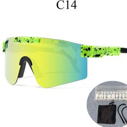 Sunglasses 2023 Original Pits VIPERS Sport google TR90 Polarised for men/women Outdoor windproof eyewear 100% UV Mirrored lens gift58