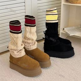 Designer Damen Stiefel Tasman Herbst Winter Australien Herren Classic Tazz Slide Woolen Slipper Warm Mini Plateaustiefel